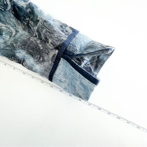 Tribal Jacket Mandarin Collar Black Blue Button Up Women's 10 Career Blazer - Picture 7 of 9